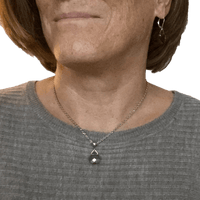 Black Diamond Swarovski Crystal Necklace - Creative Jewelry by Marcia - Asymmetrical Jewelry - Timeless Jewelry